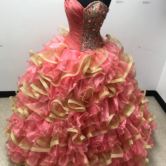 Quinceañera Ruffled Two-Piece Ball Gown - Picture 1 of 6